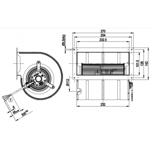 Ebmpapst D4E133-DL01-J5 M4E068-CF 230V 0.36/0.49A 80/95W Cooling Fan - New