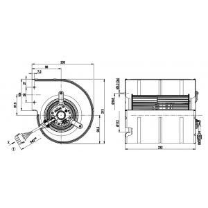 Ebmpapst D4E133-DU12-L7 230V 0.22/0.24A 50/55W 4wires Cooling Fan - New