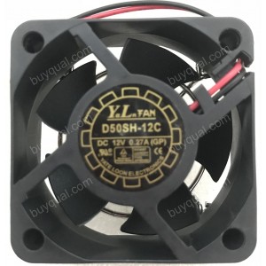 Yate Loon D50SH-12C 12V 0.27A 2wires cooling fan