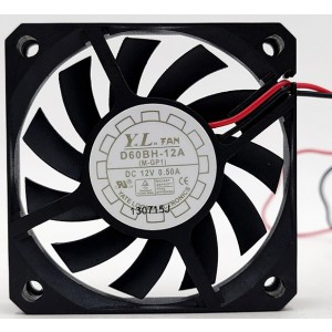 Yate Loon D60BH-12A 12V 0.5A 2wires Cooling Fan