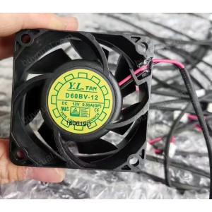 Y.L FAN D60BV-12 12V 0.50A 2wires Cooling Fan