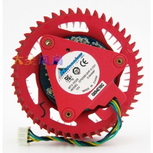 NTK/MILLENNIUM D7525B12HP-0-C01 12V 0.94A 4 Wires Cooling Fan 