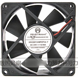 PELKO MOTORS D9226Y24BPCP1b-7 24V 0.48A 2wires Cooling Fan 