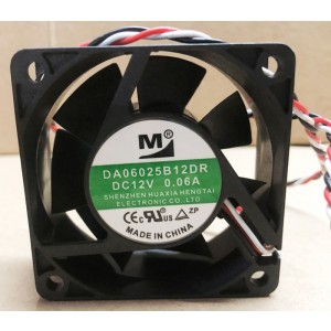 M DA06025B12DR 12V 0.06A 3wires Cooling Fan