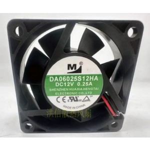 M DA06025S12HA 12V 0.25A 2wires Cooling Fan