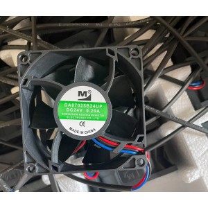 M DA07025B24UP 24V 0.20A 3wires Cooling Fan 