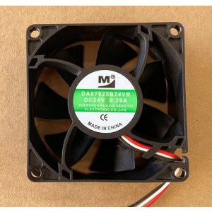 M DA07025B24VR 24V 0.28A 3wires Cooling Fan