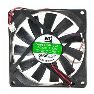 M DA08015B12LA 12V 0.12A 2wires Cooling Fan