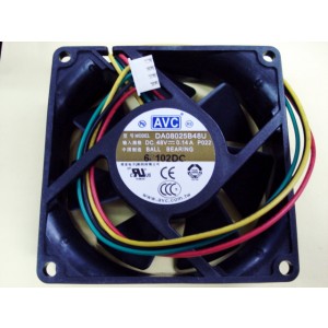AVC DA08025B48U DA08025B48U-P021 DA08025B48U-P022 48V 0.14A 4wires cooling fan