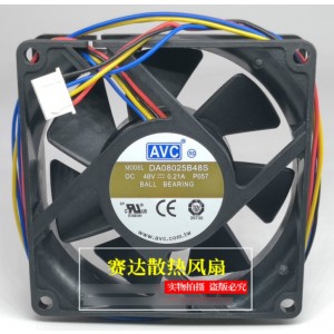 AVC DA0825B48S 48V 0.1A 4wires Cooling Fan 