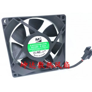 M DA09225B24VR 24V 0.52A 3wires Cooling Fan
