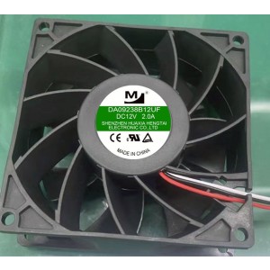 M DA09238B12UF 12V 2A 3wires Cooling Fan 