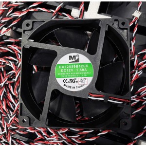 M DA12038B12UR 12V 1.50A 3wires Cooling Fan 