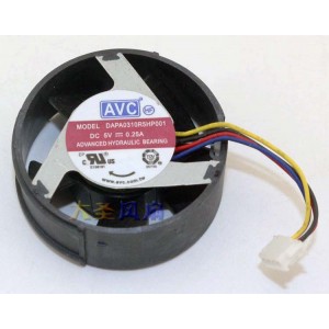 AVC DAPA0310R5HP001 5V 0.25A 4wires Cooling Fan