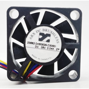 ARX DAS0525-D30501 DAS0525-D3050I 5V 0.04A 4wires Cooling Fan