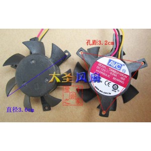 AVC DASB0410R2M 12V 0.04A 4wires Cooling Fan