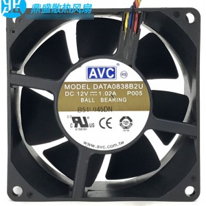 AVC DATA0838B2U 12V 1.02A 3wires 4wires Cooling Fan - Picture need