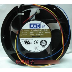 AVC DATA1551B8L 48V 0.65A 4wires cooling fan