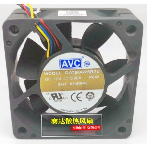 AVC DATB0625B2U 12V 0.60A 4wires cooling fan