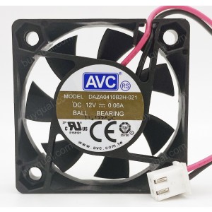 AVC DAZA0410B2H-021 12V 0.06A 2wires Cooling Fan