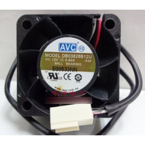 AVC DB03828B12U 12V 0.82A 2wires Cooling Fan