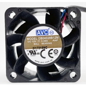 AVC DB04028B12M 12V 0.45A 2wires 3wires 4wires Cooling Fan