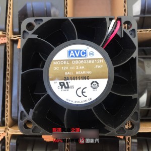 AVC DB06038B12H 12V 2.4A 3wires Cooling Fan 