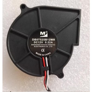 M DB07525B12MR 12V 0.22A 3wires Cooling Fan 