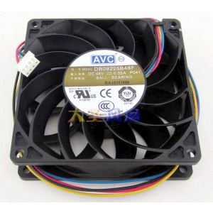 AVC DB09225B48F-P041 48V 0.35A 4wires Cooling Fan
