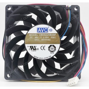 AVC DB09225B48F 48V 0.35A 4wires cooling fan