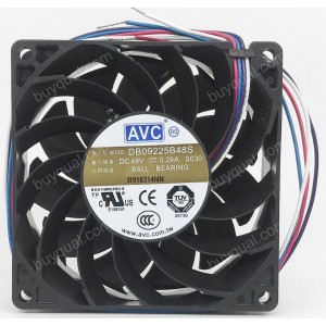 AVC DB09225B48S 48V 0.29A 4wires Cooling Fan