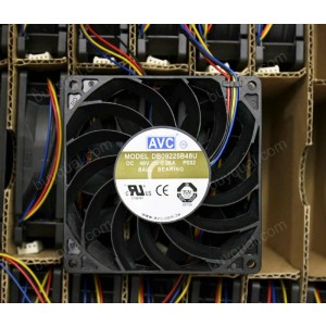 AVC DB09225B48U 48V 0.26A 4wires Cooling Fan 
