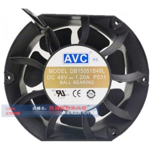 AVC DB15051B48L 48V 1.20A 4wires Cooling Fan - Original New