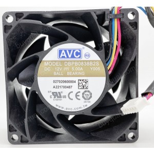 AVC DBPB0838B2S 12V 5A 4wires Cooling Fan