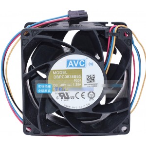 AVC DBPC0838B8S 48V 1.35A 4wires Cooling Fan
