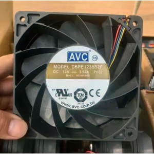 AVC DBPE1238B2F 12V 3.84A 4wires Cooling Fan