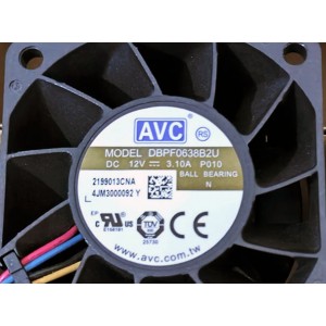 AVC DBPF0638B2U 12V 3.10A 4wires Cooling Fan