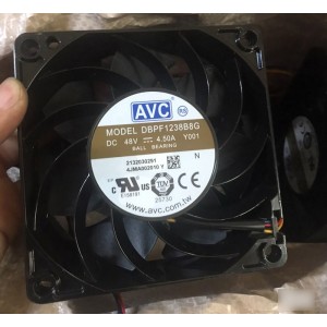 AVC DBPF1238B8G 48V 4.50A 4wires Cooling Fan 