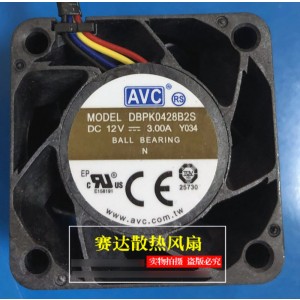 AVC DBPK0428B2S 12V 3.00A 4wires Cooling Fan 