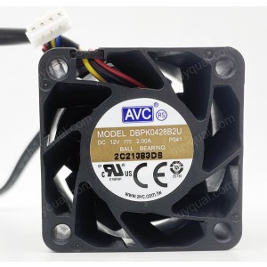 AVC DBPK0428B2U 12V 2.00A 4wires Cooling Fan