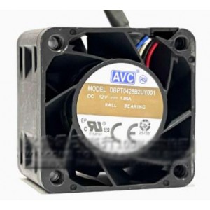 AVC DBPT0428B2UY001 12V 1.85A 4wires Cooling Fan 
