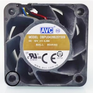 AVC DBPU0428B2SY009 12V 4.35A 4wires Cooling Fan 