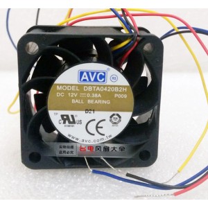 AVC DBTA0420B2H 12V 0.38A 4wires cooling fan