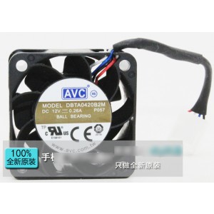 AVC DBTA0420B2M 12V 0.26A 4wires Cooling Fan