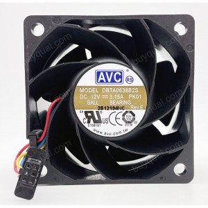 AVC DBTA0638B2S 12V 3.15A 4wires Cooling Fan - New