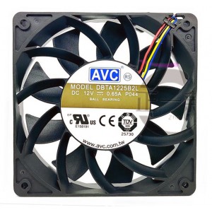 AVC DBTA1225B2L 12V 0.65A 4wires Cooling Fan