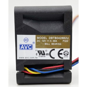 AVC DBTB0428B2U 12V 0.48A 4wires Cooling Fan
