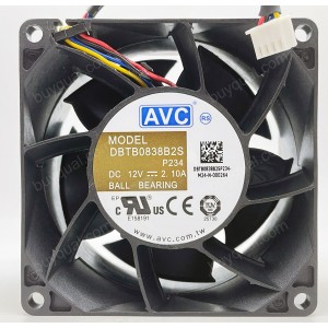 AVC DBTB0838B2S 12V 2.1A 4wires Cooling Fan
