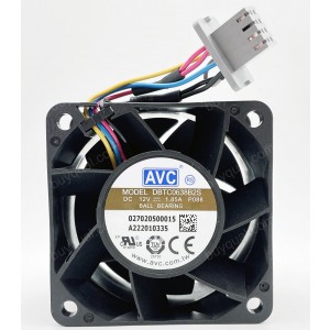 AVC DBTC0638B2S 12V 1.85A 4wires cooling fan