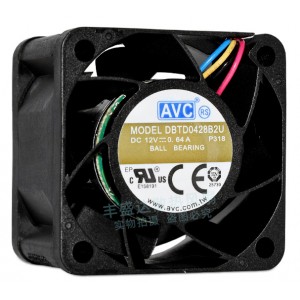 AVC DBTD0428B2U 12V 0.64A 4wires Cooling Fan 